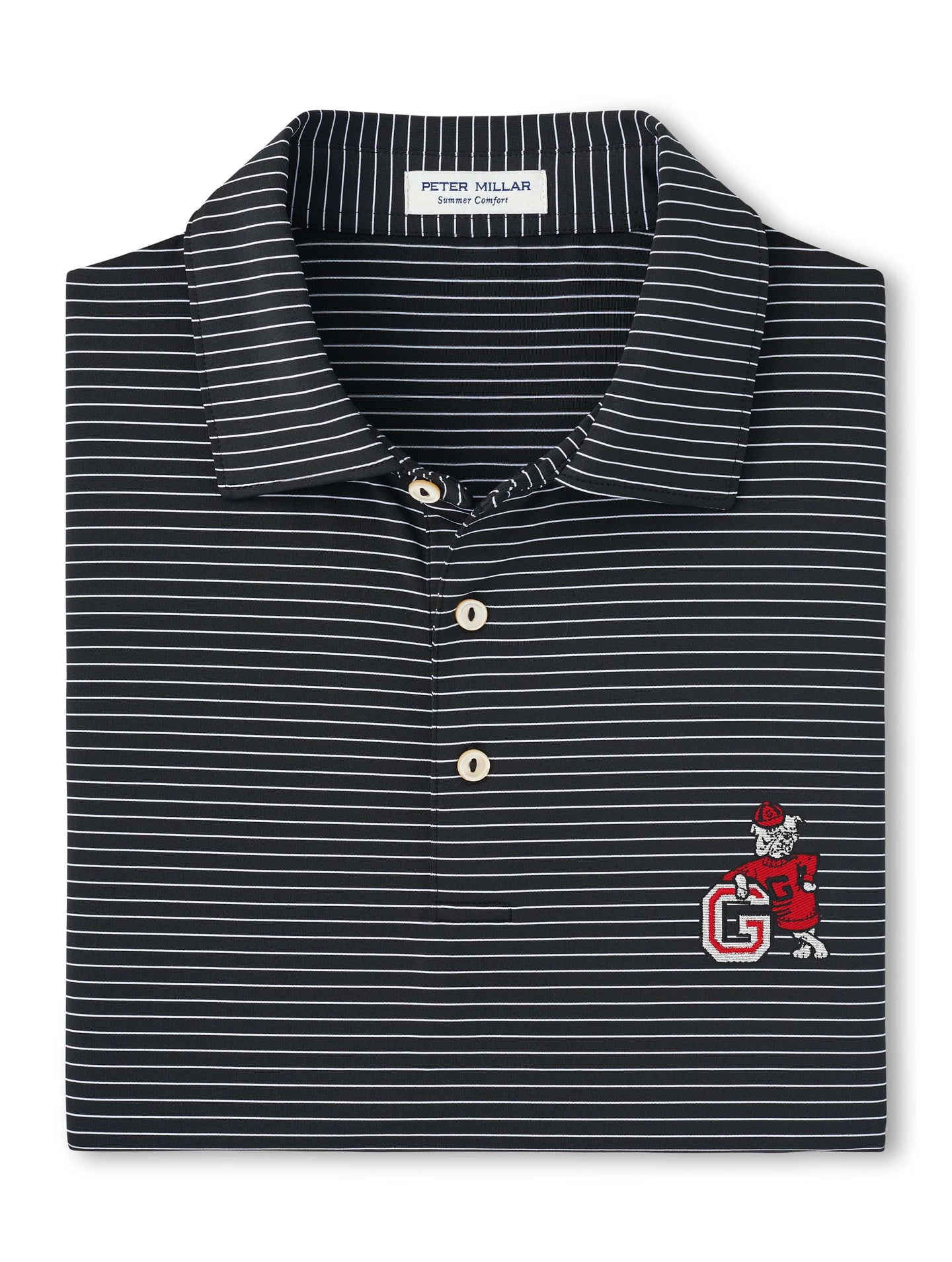 PETER MILLAR GAMEDAY - UNIVERSITY OF GEORGIA - POLOS BLACK / S Vintage Dawgs Hemlock Jersey Polo