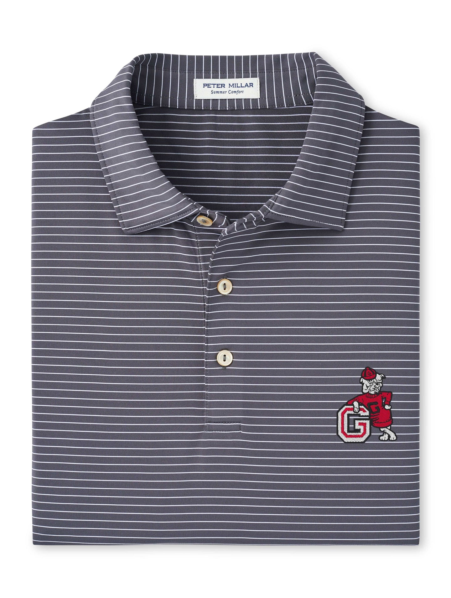 PETER MILLAR GAMEDAY - UNIVERSITY OF GEORGIA - POLOS IRON / S Vintage Dawgs Hemlock Jersey Polo