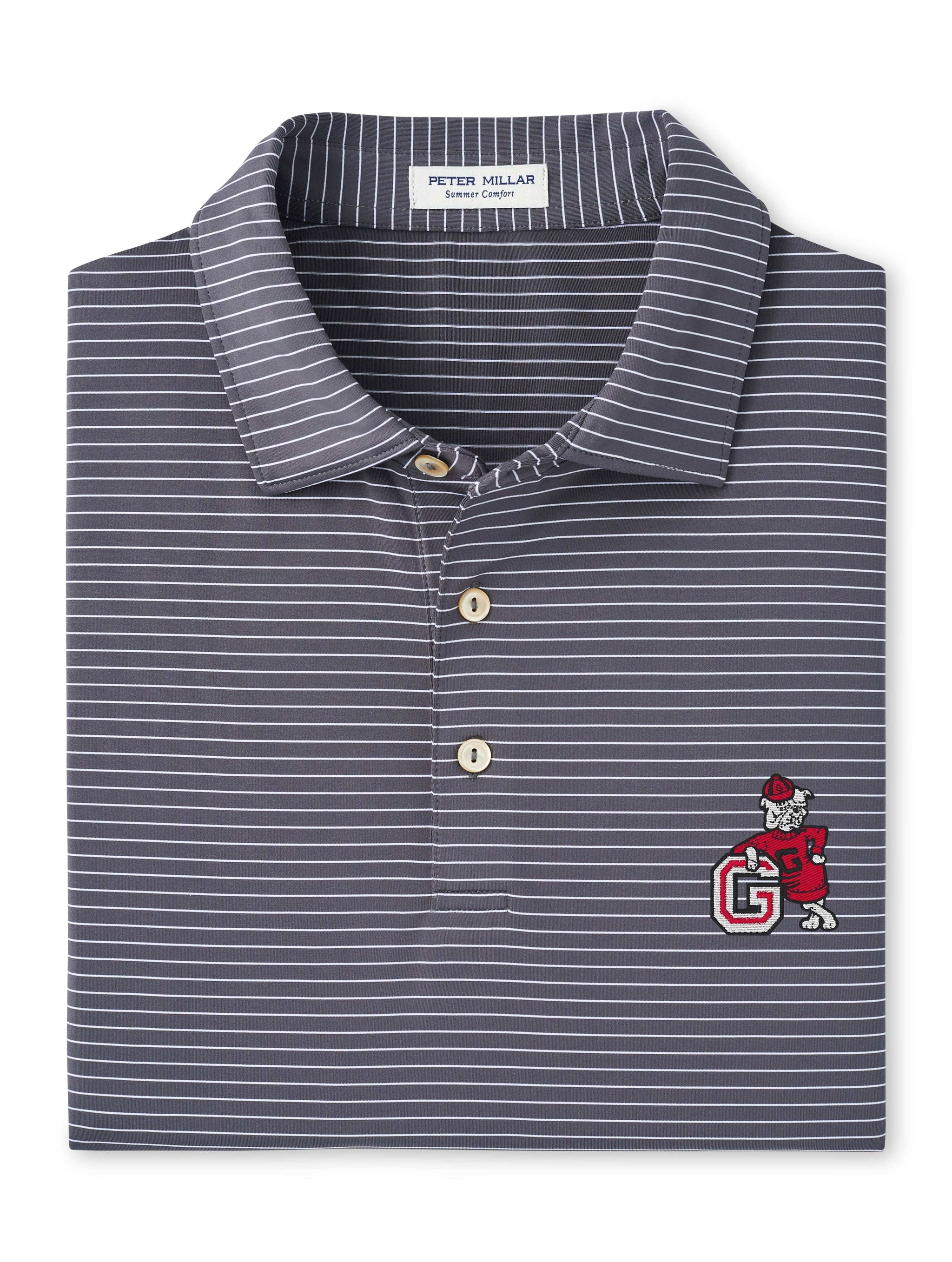 PETER MILLAR GAMEDAY - UNIVERSITY OF GEORGIA - POLOS IRON / S Vintage Dawgs Hemlock Jersey Polo
