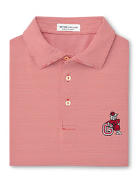 PETER MILLAR GAMEDAY - UNIVERSITY OF GEORGIA - POLOS RED3 / S VINTAGE DAWG JUBILEE STRIPE PERFORMANCE POLO