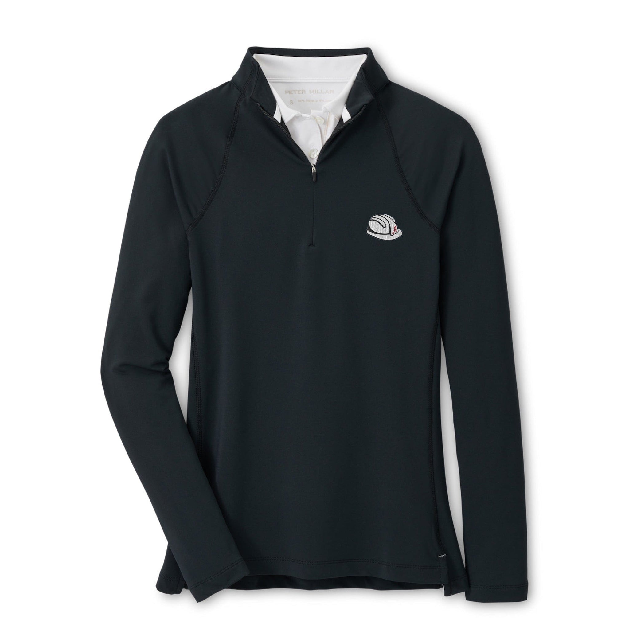 PETER MILLAR GAMEDAY - WOMENS ZIP BLK / S HARD HAT RAGLAN SLEEVE PERTH LAYER