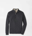 PETER MILLAR OUTERWEAR - 14 ZIP CHARCOAL / M GRANT BIRDSEYE 1/4 ZIP