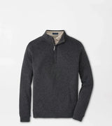 PETER MILLAR OUTERWEAR - 14 ZIP CHARCOAL / M GRANT BIRDSEYE 1/4 ZIP