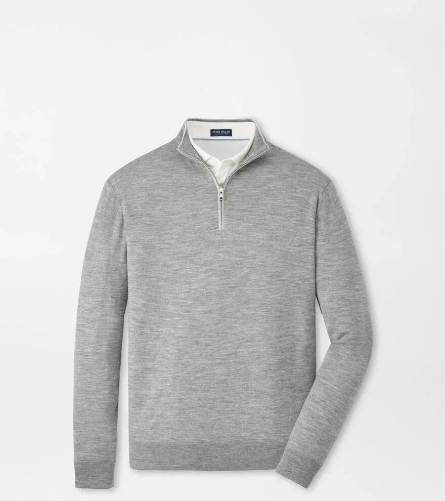PETER MILLAR OUTERWEAR - 14 ZIP GALE GREY / L EXCURSIONIST FLEX 1/4 ZIP