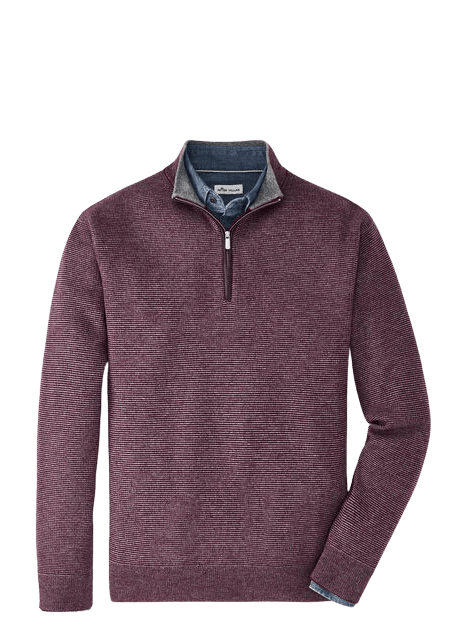 PETER MILLAR OUTERWEAR - 14 ZIP MILL WOOL-CASHMERE 1/4 ZIP