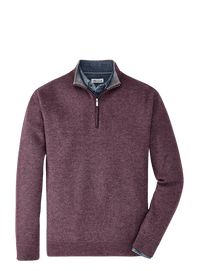 PETER MILLAR OUTERWEAR - 14 ZIP MILL WOOL-CASHMERE 1/4 ZIP