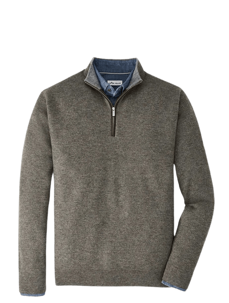 PETER MILLAR OUTERWEAR - 14 ZIP MILL WOOL-CASHMERE 1/4 ZIP