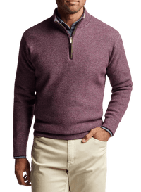 PETER MILLAR OUTERWEAR - 14 ZIP MILL WOOL-CASHMERE 1/4 ZIP