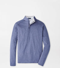 PETER MILLAR OUTERWEAR - 14 ZIP NEBULA BLUE / M STEALTH PERFORMANCE 1/4 ZIP