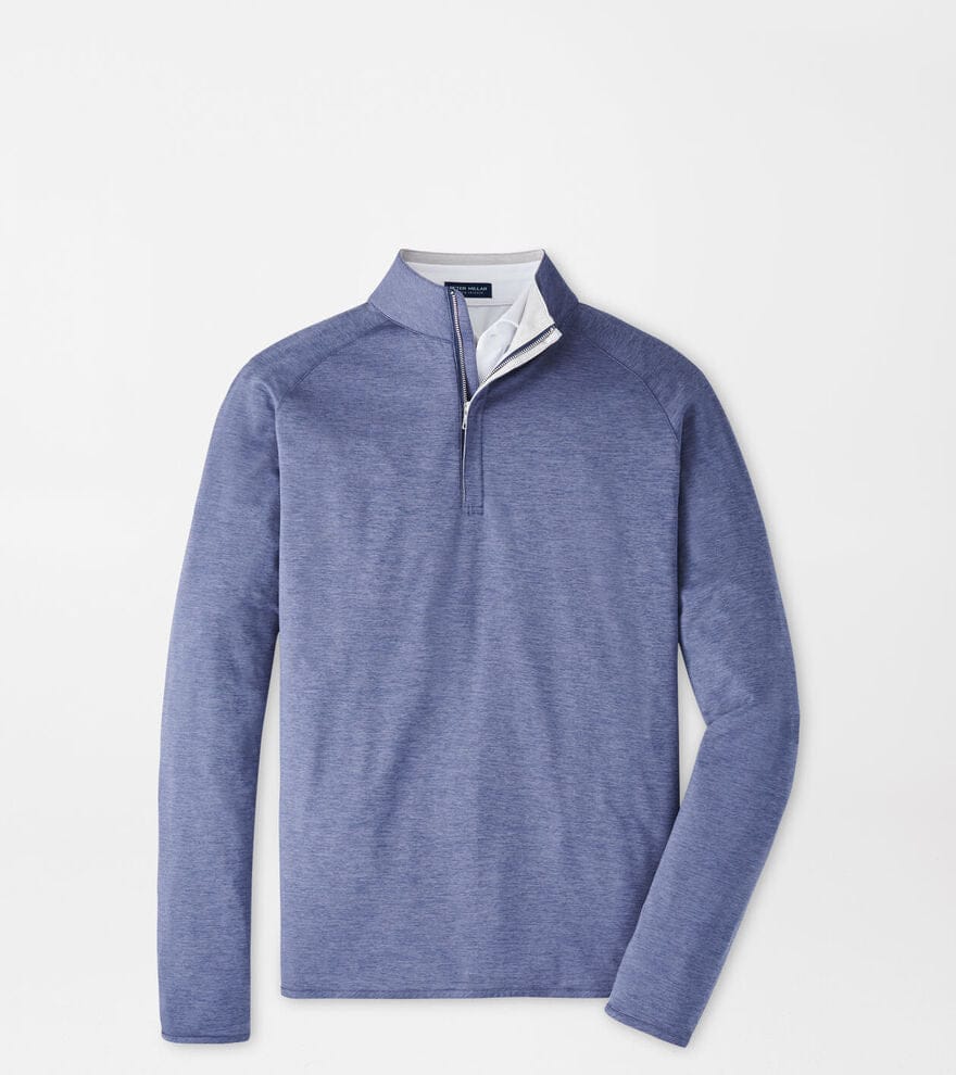 PETER MILLAR OUTERWEAR - 14 ZIP NEBULA BLUE / M STEALTH PERFORMANCE 1/4 ZIP