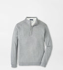 PETER MILLAR OUTERWEAR - 14 ZIP OSLO GREY / L GRANT BIRDSEYE 1/4 ZIP