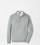 PETER MILLAR OUTERWEAR - 14 ZIP OSLO GREY / L GRANT BIRDSEYE 1/4 ZIP