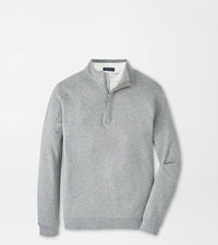 PETER MILLAR OUTERWEAR - 14 ZIP OSLO GREY / L GRANT BIRDSEYE 1/4 ZIP