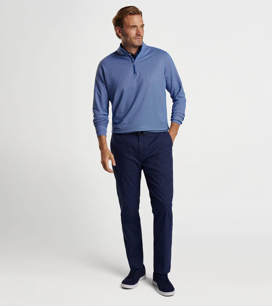 PETER MILLAR OUTERWEAR - 14 ZIP PERTH BIRDSEYE PERFORMANCE 1/4 ZIP