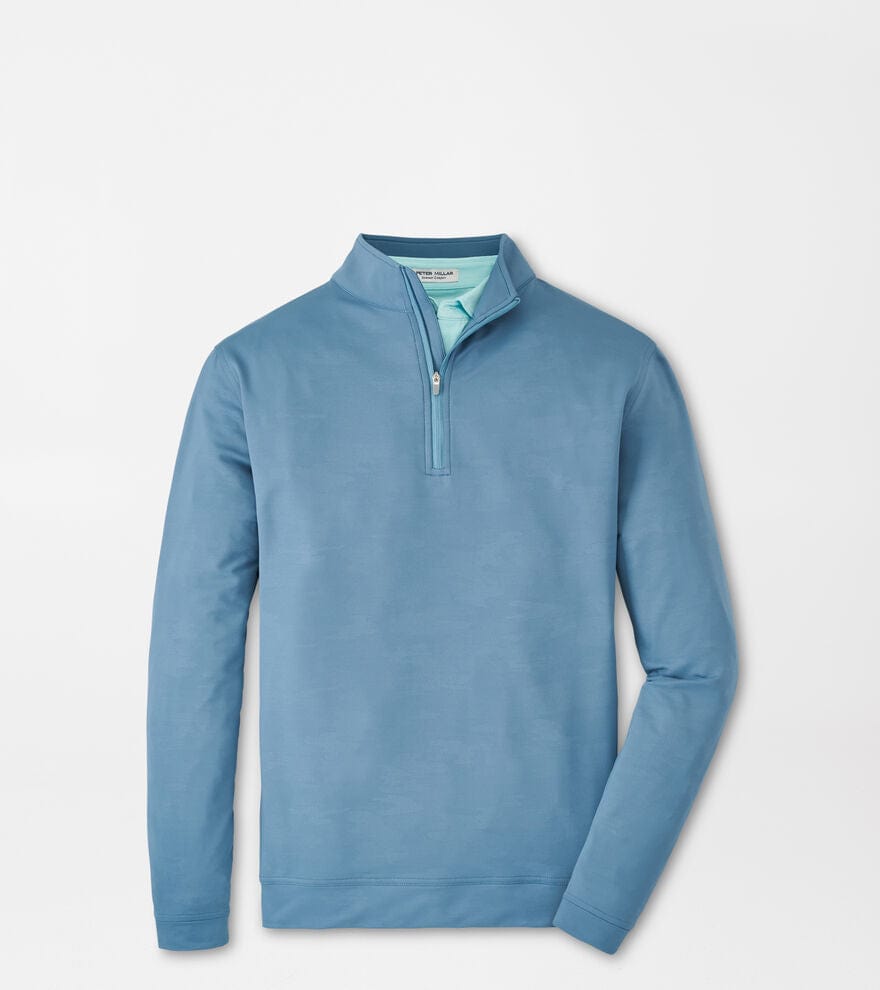 PETER MILLAR OUTERWEAR - 14 ZIP RAINFALL / L PERTH CAMO PERFORMANCE 1/4 ZIP