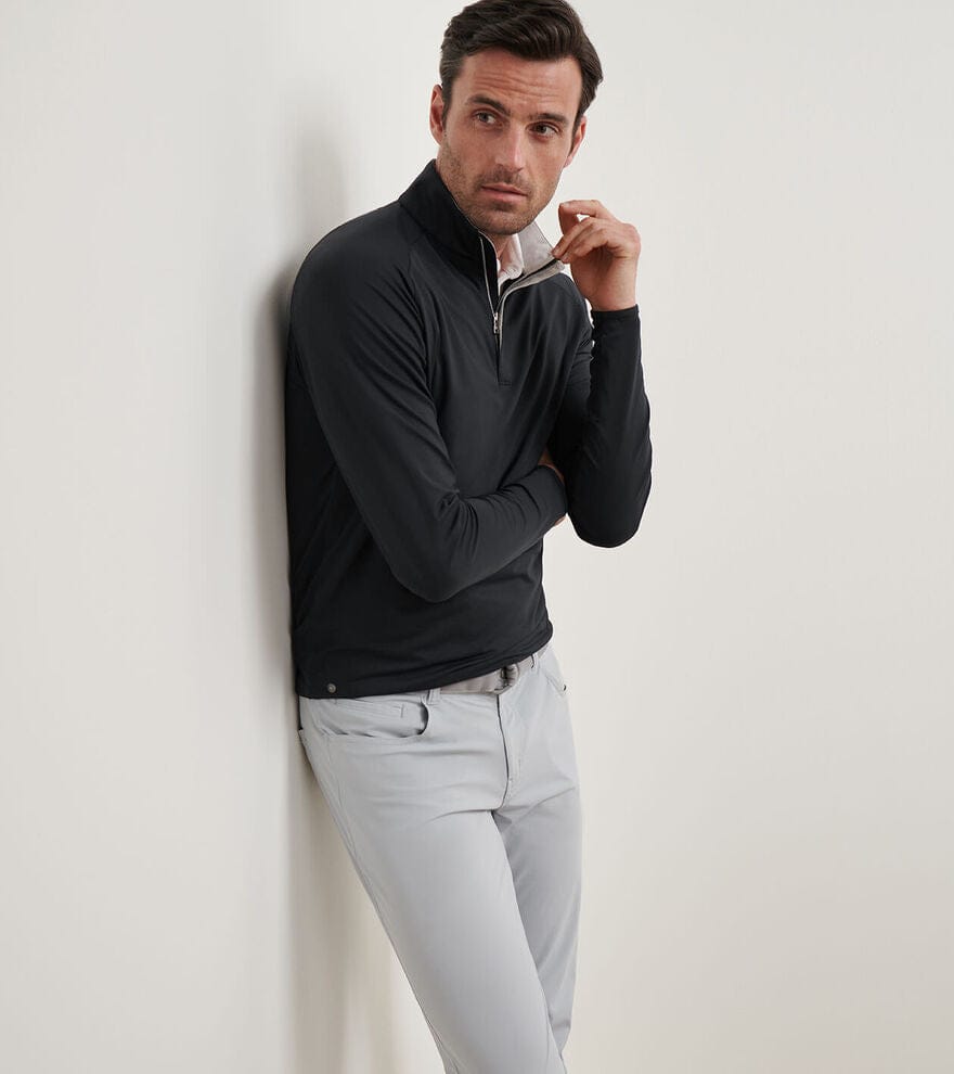 PETER MILLAR OUTERWEAR - 14 ZIP STEALTH PERFORMANCE 1/4 ZIP