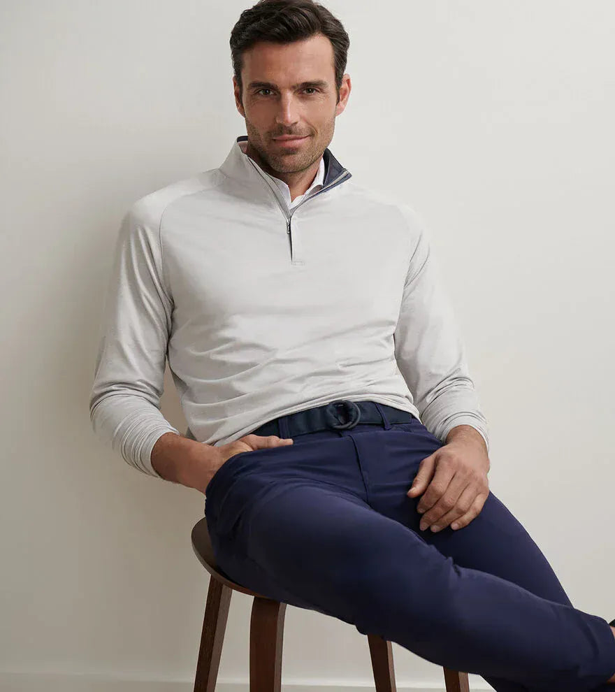 PETER MILLAR OUTERWEAR - 14 ZIP STEALTH PERFORMANCE 1/4 ZIP