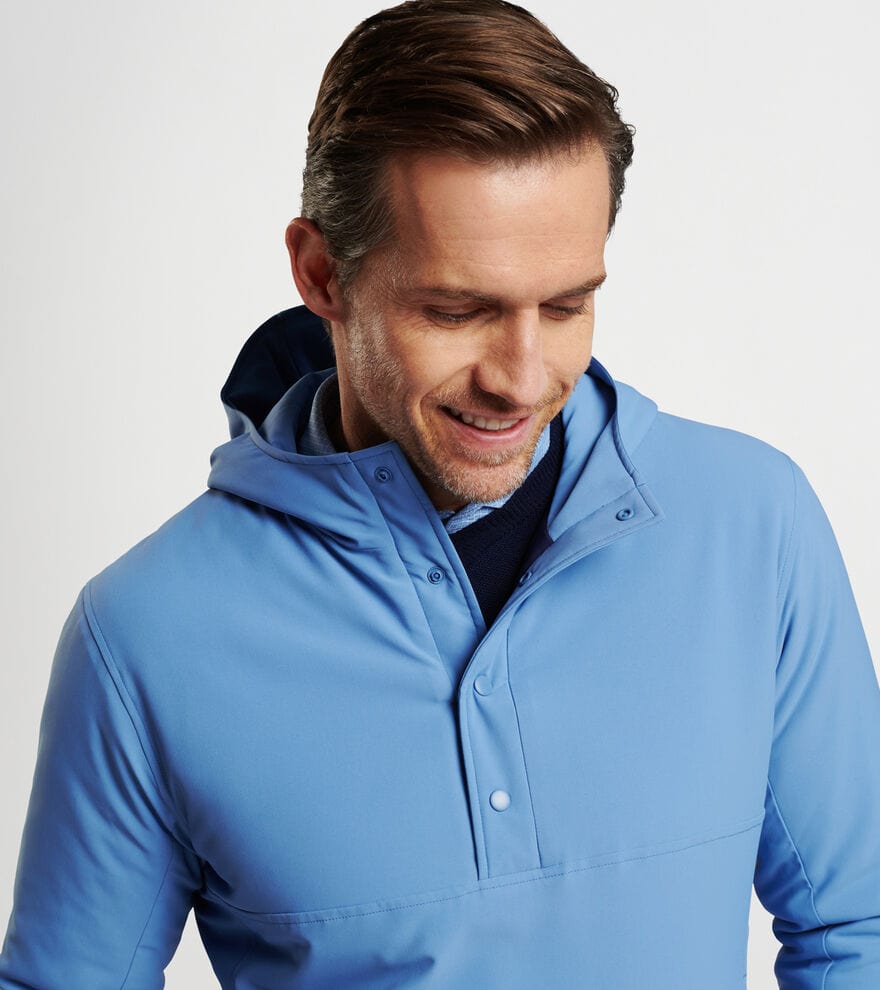 PETER MILLAR OUTERWEAR - HOODIE APPROACH INSULATED HALF-SNAP HOODIE