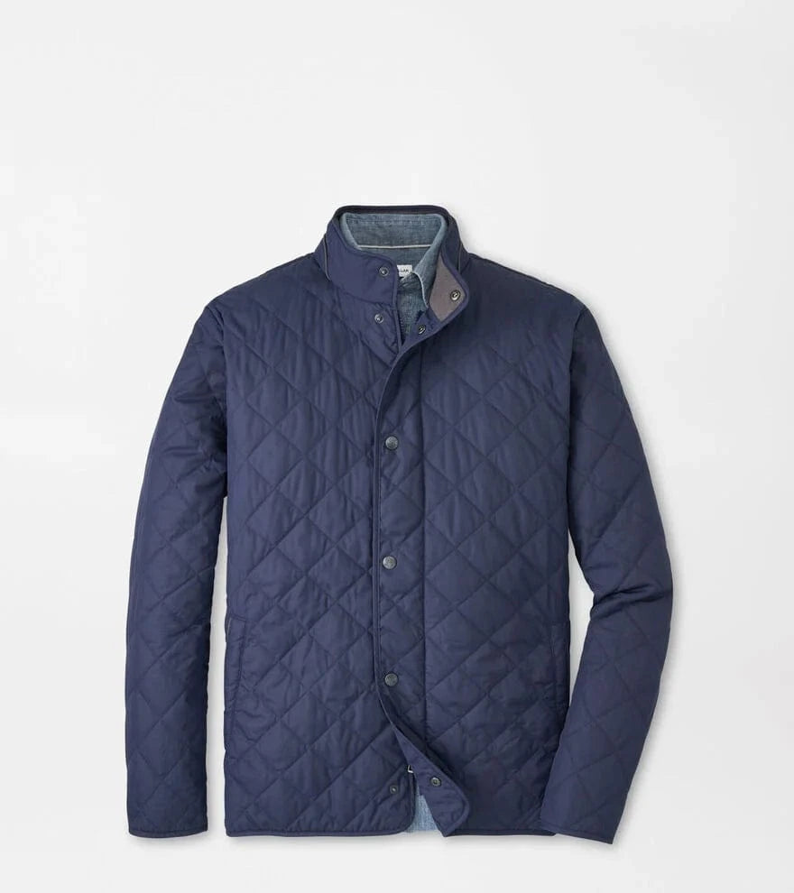 PETER MILLAR OUTERWEAR - JACKET NAVY / M SUFFOLK COAT