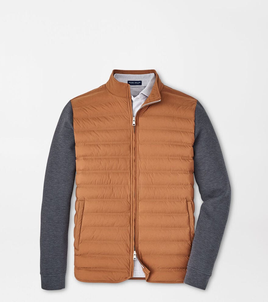 PETER MILLAR OUTERWEAR - JACKET WALNUT / M WINSOME HYBRID CARDIGAN