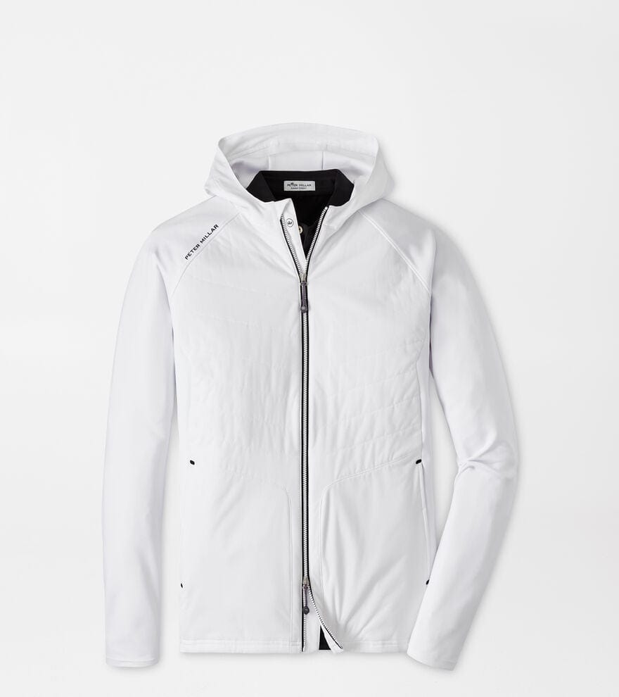 PETER MILLAR OUTERWEAR - JACKET WHITE / M MERGE ELITE HYBRID HOODED JACKET