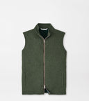 PETER MILLAR OUTERWEAR - VEST DARK OLIVE / XXL CROWN FLEECE FULL ZIP