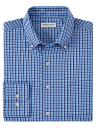 PETER MILLAR SHIRTS - DRESS SPORT NAVY / M ASHBURY PERFORMANCE TWILL SPORT SHIRT