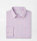 PETER MILLAR SHIRTS - LS SPORT RED / M DERWENT PERFORMANCE TWILL SPORT SHIRT