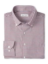 PETER MILLAR SHIRTS - LS SPORT SPARROW RED / M CASHIERS PERFORMANCE TWILL SPORT SHIRT