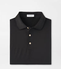 PETER MILLAR SHIRTS - POLO BLACK / L SOLID PERFORMANCE JERSEY POLO