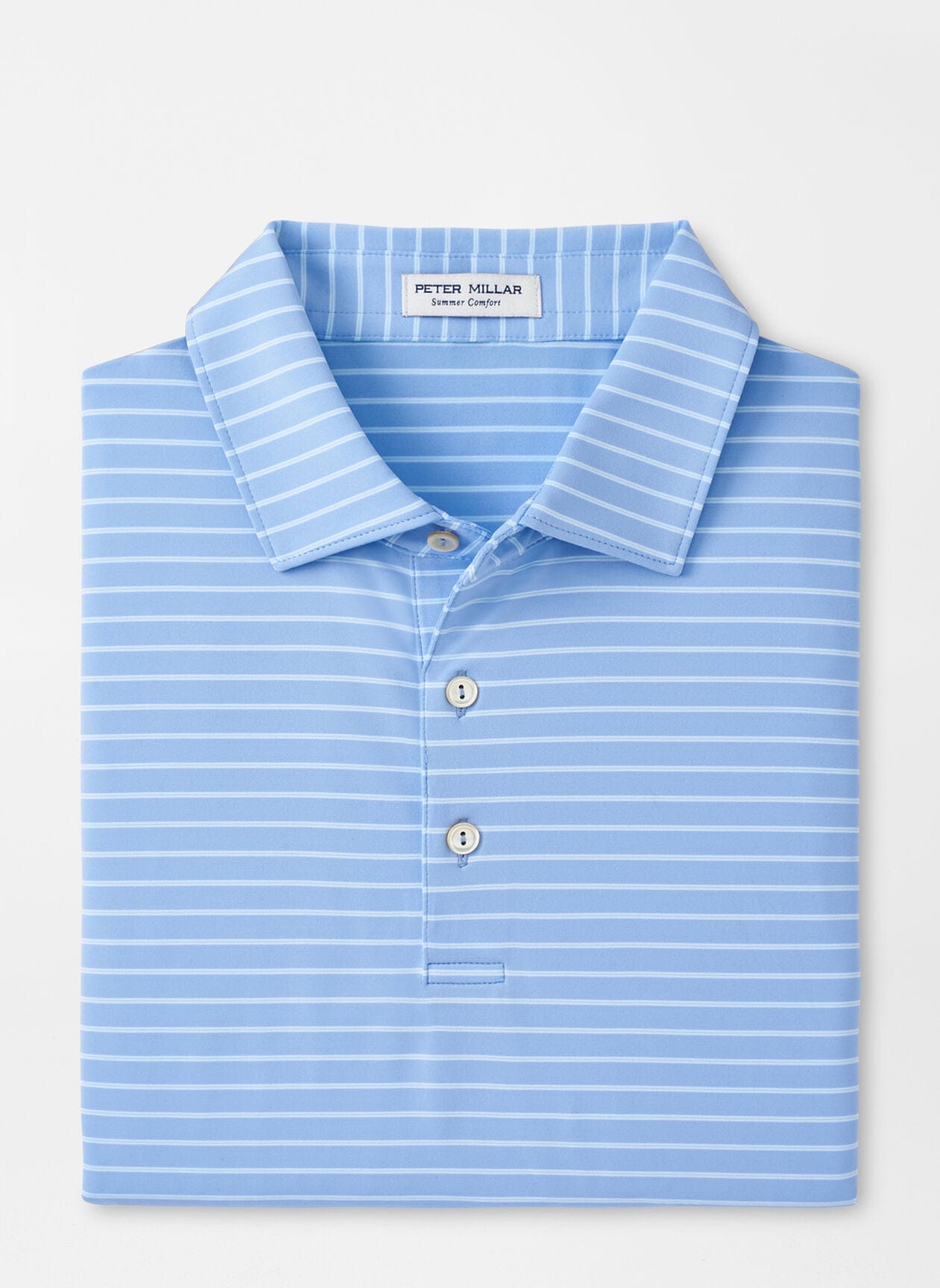 PETER MILLAR SHIRTS - POLO COTTAGE BLUE / L DRUM PERFORMANCE JERSEY POLO