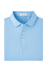 PETER MILLAR SHIRTS - POLO COTTAGE BLUE / M SOLID PERFORMANCE JERSEY POLO