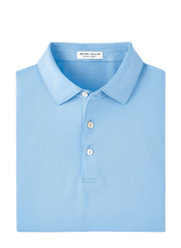 PETER MILLAR SHIRTS - POLO COTTAGE BLUE / M SOLID PERFORMANCE JERSEY POLO