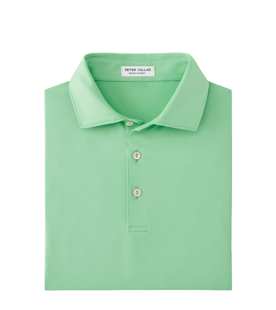 PETER MILLAR SHIRTS - POLO PEAR TART / M SOLID PERFORMANCE JERSEY POLO