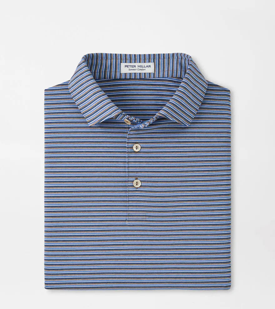 PETER MILLAR SHIRTS - POLO POPLAR BROWN / M LENWAY PERFORMANCE JERSEY POLO