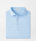PETER MILLAR SHIRTS - POLO SEAPORT BLUE / MED COSTANZO GEO PERFORMANCE JERSEY POLO