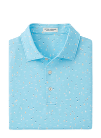 PETER MILLAR SHIRTS - POLO SEAPORT BLUE / S SAILING AWAY PERFORMANCE POLO