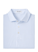 PETER MILLAR SHIRTS - POLO WHITE/BLUE / M DRUM PERFORMANCE JERSEY POLO