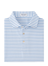 PETER MILLAR SHIRTS - POLO WHITE/COTTAGE BLUE / M DUNNES PERFORMANCE JERSEY POLO
