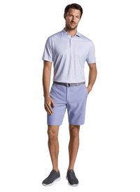 PETER MILLAR SHIRTS - POLO WHITE/LAVENDER FOG / S DAZED AND TRANSFUSED POLO