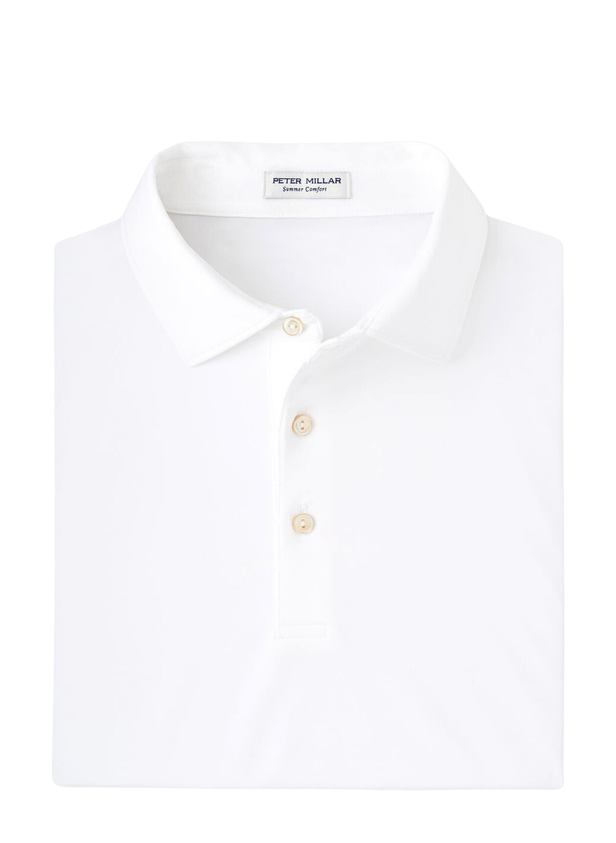 PETER MILLAR SHIRTS - POLO WHITE / M SOLID PERFORMANCE JERSEY POLO