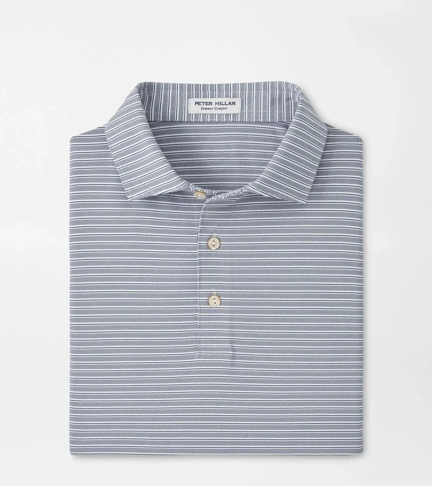 PETER MILLAR SHIRTS - POLO WHITE/NAVY / M DAVEN PERFORMANCE JERSEY POLO