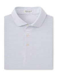 PETER MILLAR SHIRTS - POLO WHITE/SAILOR BLUE / M HIGHLANDS PERFORMANCE JERSEY POLO