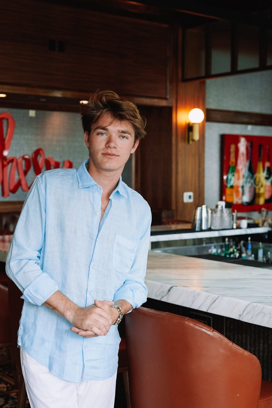 PETER MILLAR SHIRTS - SPORT SHIRT COASTAL GARMENT DYED LINEN BUTTON DOWN