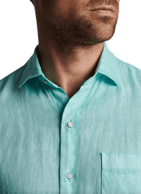 PETER MILLAR SHIRTS - SPORT SHIRT COASTAL GARMENT DYED LINEN BUTTON DOWN