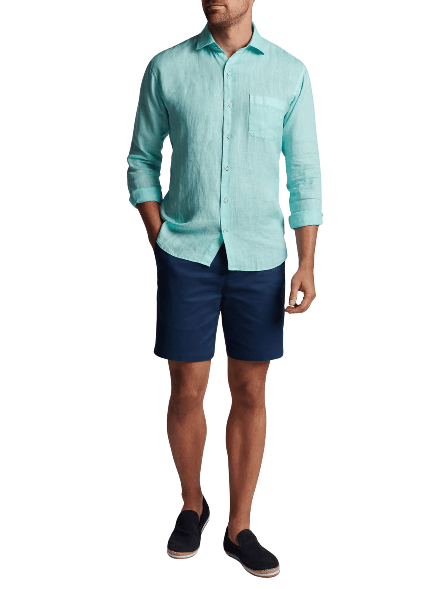 PETER MILLAR SHIRTS - SPORT SHIRT COASTAL GARMENT DYED LINEN BUTTON DOWN