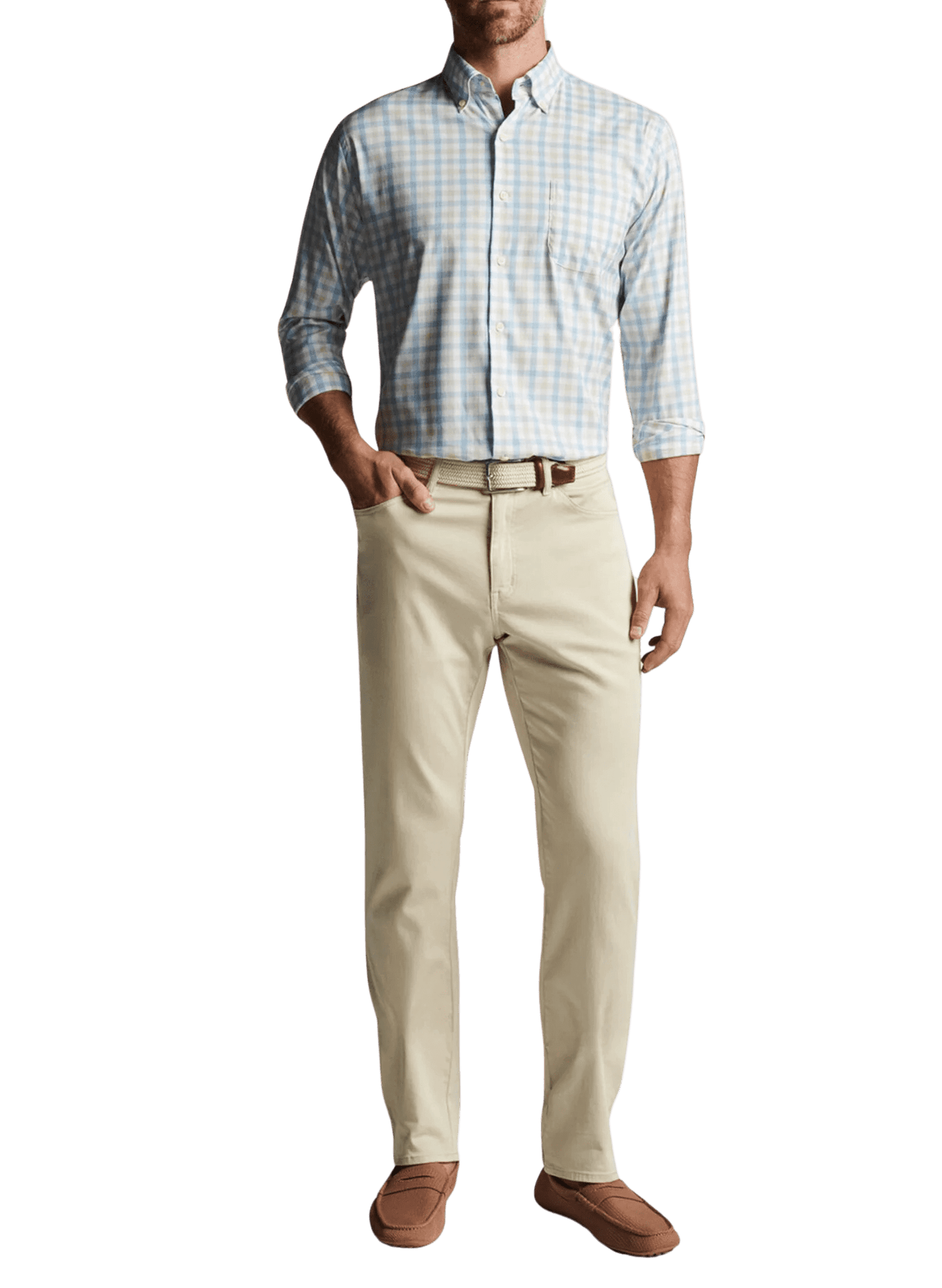 PETER MILLAR SHIRTS - SPORT SHIRT MACKINAC COTTON-STRETCH BUTTON DOWN