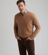 PETER MILLAR SWEATERS CROWN HERITAGE CASHMERE V NECK SWEATER