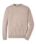PETER MILLAR SWEATERS DARK SAND / L CROWN HERITAGE CASHMERE CREWNECK SWEATER