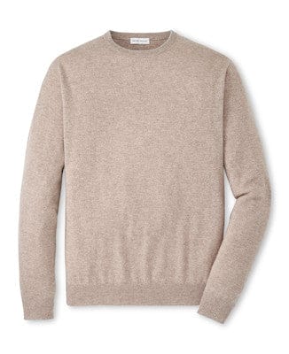 PETER MILLAR SWEATERS DARK SAND / L CROWN HERITAGE CASHMERE CREWNECK SWEATER